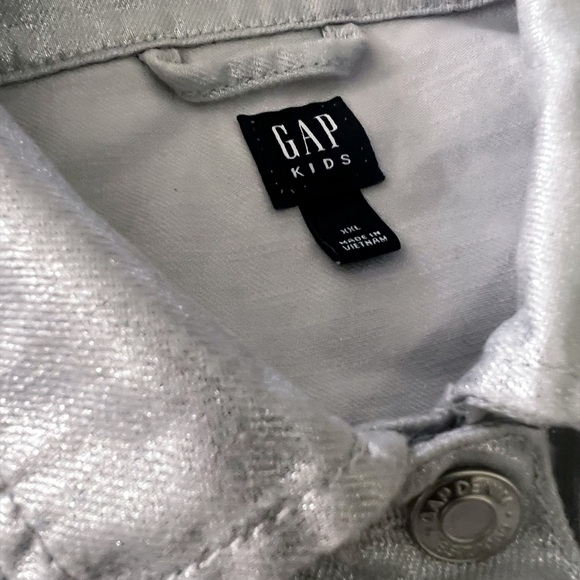 Gap Kids Metallic Shine Denim Jacket - Picture 2 of 6